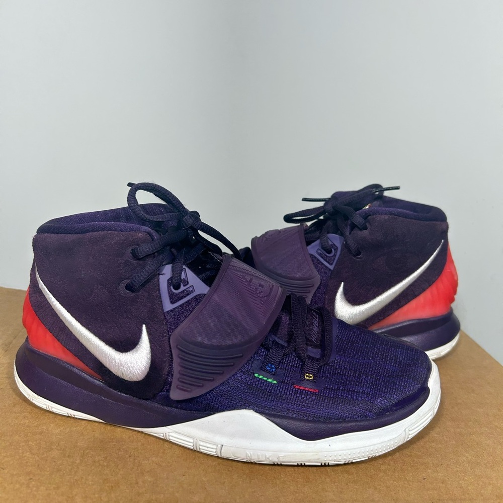 Nike Kids Purple and Red High-Top‎ Sneakers Size 5.5 Y